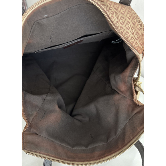 Authentic Fendi Zucca monogram tote bag nylon/leather - Picture 11 of 15